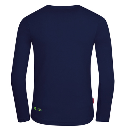 Bluzka dziecięca TrollKids Kids Troll Longsleeve navy/green lifestylowa granatowa (343-100)