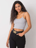 RUE PARIS Szary melanżowy crop top (RV-TP-6626.88)