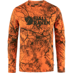 T-shirt męski Fjällräven Värmland Wool LS M Orange Multi Camo (F86673-261)