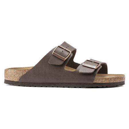 Klapki damskie Birkenstock Arizona Birko-Flor Dark Brown narrow wąskie brązowe (0051703)