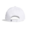 Czapka z daszkiem damska/męska Adidas Bball 3-Stripes Cap Ct bejsbolówka na lato biała (FQ5411)