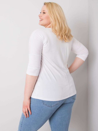 Biała wiskozowa bluzka plus size (RV-BZ-6329.43P)