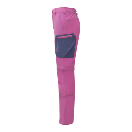 Spodnie trekkingowe dziecięce dla chłopca/dziewczynki Trollkids Kids Preikestolen Double Zip-Off Pants mallow pink/violet blue (623-242)