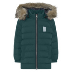 Wyprzedaż - Kurtka puchowa dziecięca Lego Wear LWJULIO 714 Jacket z odblaskowymi elementami zielona (22886-827)