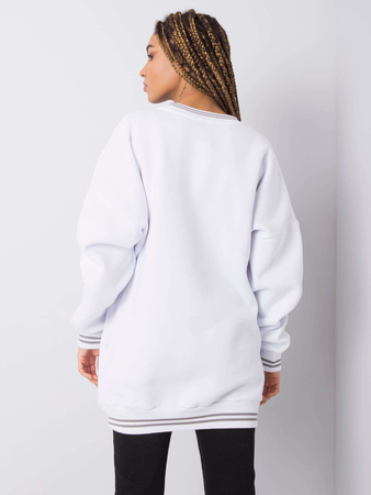 RUE PARIS Biała bluza oversize (DS-BL-1123.18)