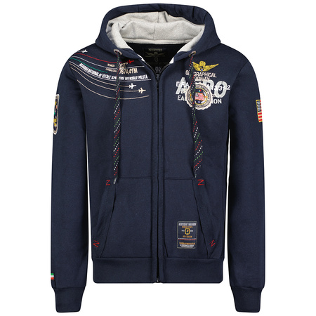 Bluza sportowa męska Geographical Norway Faero Men 100 z kapturem sportowa granatowa (WW5416H-GN-NAVY)