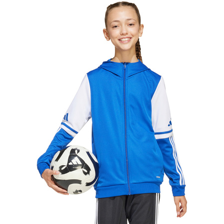 Bluza dla dzieci adidas Squadra 25 Hoodie niebiesko-biała (JD4802)