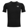 Koszulka treningowa męska Under Armour HeatGear Short Sleeve sportowa czarna (1361518-001)