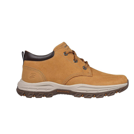 Wyprzedaż - Buty skórzane męskie Skechers Knowlson Ramhurst sportowe półbuty beżowe (204921-WTN)