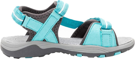 Sandały sportowe dziecięce dla dziewczynki Trollkids Girls Preikestolen Sandal mint/ grey (254-132)