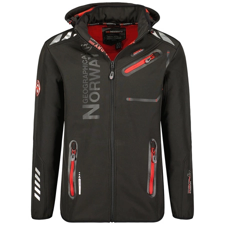 Geographical Norway Softshell ROYAUTE DB BLACK RED MEN 068 (WY2000H/GN/Black / Red)