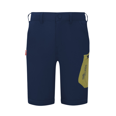 Spodnie trekkingowe dziecięce dla chłopca/dziewczynki Trollkids Kids Preikestolen Double Zip-Off Pants mystic blue/kiwi (623-142)