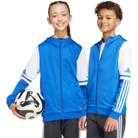Bluza dla dzieci adidas Squadra 25 Hoodie niebiesko-biała (JD4802)