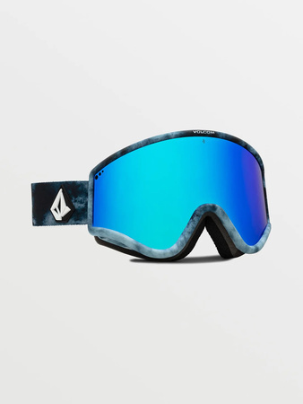 Gogle snowboardowe damskie/męskie Volcom YAE LAGOON TIE DYE/BLUE CHROME ochrona UV niebieskie (VG0722110)