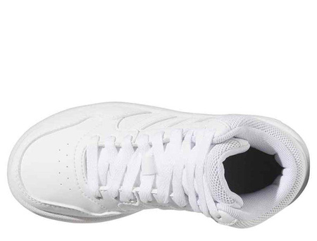 Wyprzedaż - Buty sportowe wysokie damskie młodzieżowe Adidas Hoops Mid 3.0 K białe (GW0401)