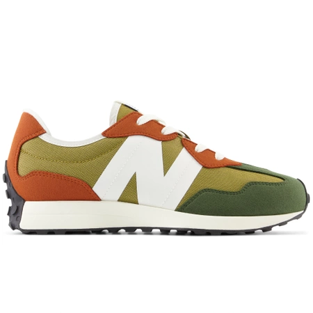 Sneakersy młodzieżowe New Balance NB327 buty sportowe chłopięce zielone (GS327HC)