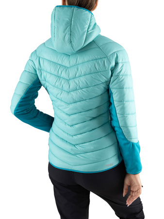 Kurtka damska z kapturem Viking Becky Warm Pro Lady ocieplana polartec primaloft turkusowa (750/24/3232/7000)