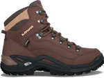 Buty trekkingowe męskie czarne Lowa Renegade GTX MID Espresso za kostkę skórzane nieprzemakalne czarne (311945-0442)