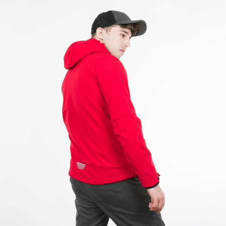 Wyprzedaż - Kurtka z kapturem CMP Kid Jacket Fix Hood dziecięca/młodzieżowa trekkingowa czerwona (3A00094-55BE)