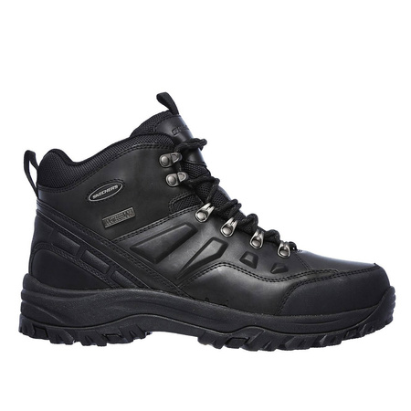 Wyprzedaż - Buty trekkingowe męskie Skechers Relaxed Fit Relment Traven sneakersy outdoorowe czarne (65529-BBK)