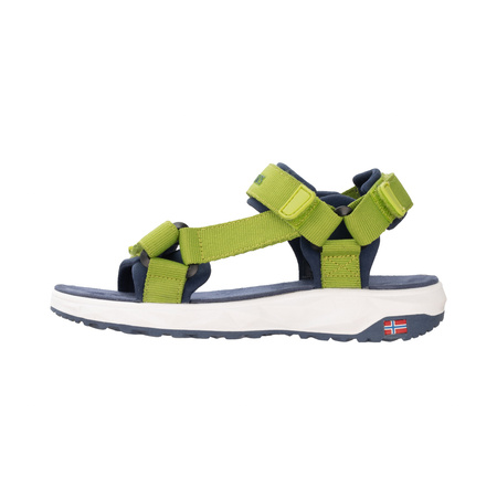 Sandały sportowe dziecięce dla chłopca/dziewczynki Trollkids Kids Lysefjord Sandal kiwi/mystic blue/green lizard (666-345)