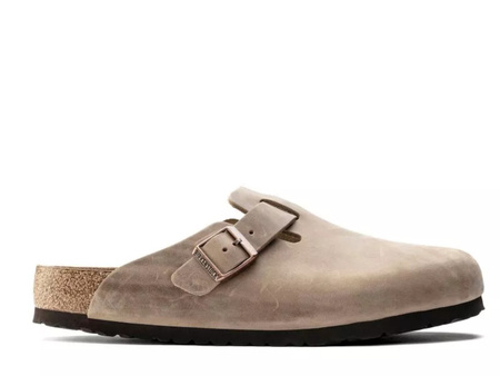 Klapki damskie/męskie Birkenstock BOSTONSFB LEOI NARROW na wąską stopę brązowe (1019484)