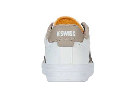 Męskie sneakersy K-Swiss COURT TIEBREAK II WHITE/TAUPE/TEAK/JURASSIC GOLD-M (04413-986-M)