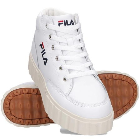 Sneakersy damskie Fila SANDBLAST L MID WMNS buty sportowe na platformie za kostkę białe  (10113771FG)