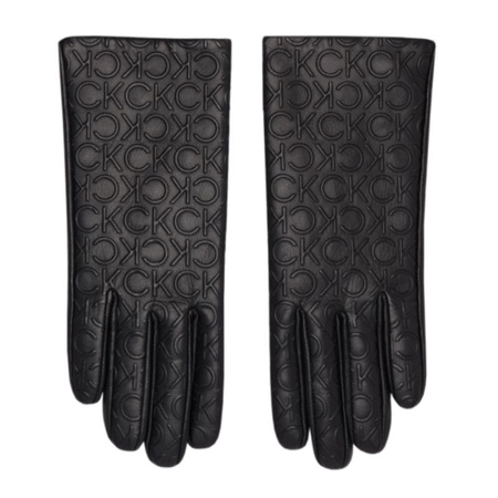 Rękawiczki Calvin Klein Re-lock Debossed Leather Gloves W (K60K609975)