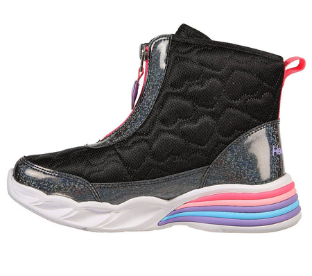 Buty sportowe dziecięce Skechers Sweetheart Lights Heart Hugger botki zimowe dla dziewczynki (302666L-BKMT)