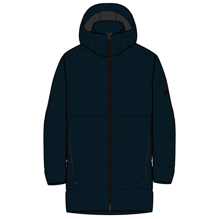 Wyprzedaż - Kurtka przejściowa męska Jack Wolfskin Deutzer Long JKT wodoodporna granatowa (1207451_1010)
