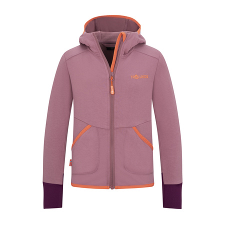 Kurtka polarowa dziecięca dla dziewczynki Trollkids Girls Saltfjord Jacket orchid/peach (528-226)