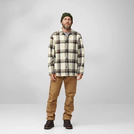 Koszula z długim rękawem męska Fjällräven Singi Flannel Overshirt M Chalk White-Dark Navy (F12600226-113-555)