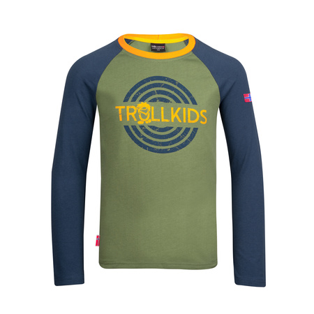 Bawełniany longsleeve bluzka z długim rękawem Trollkids Kids Preikestolen Longsleeve dla chłopca/dziewczynki (493-335)