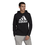 Bluza męska z kapturem Adidas Performance M BL FL HD typu kangurka ze ściągaczami czarna (GK9220)