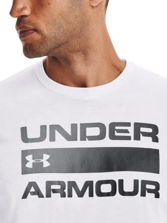 Koszulka sportowa męska Under Armour Team Issue Wordmark t-shirt biała (1329582-100)