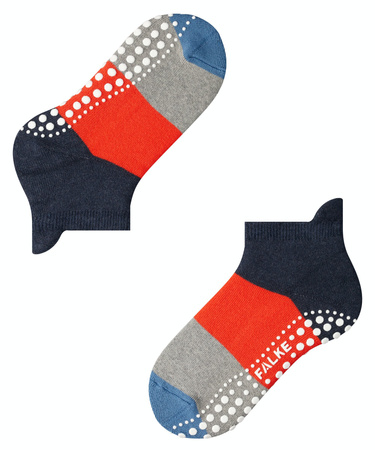 Wyprzedaż - Skarpety dziecięce antypoślizgowe FALKE Colour Block SN CP navyblue m (12022-6490)