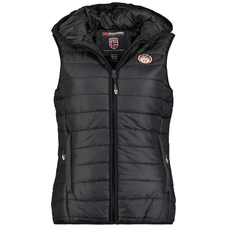 Bezrękawnik Geographical Norway VATIKA HOOD EO GIRL 233 czarny dla dziweczynki (WW2008E/GNO-Black)