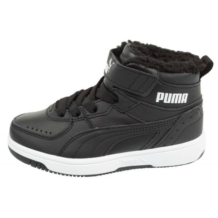 Wyprzedaż - Buty sportowe zimowe dziecięce Puma Rebound Joy Jr sneakersy wysokie czarne (375479-01)