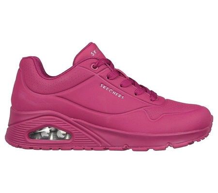 Damskie buty sportowe sneakersy Skechers UNO Stand on Air różowe (73690-MAG)