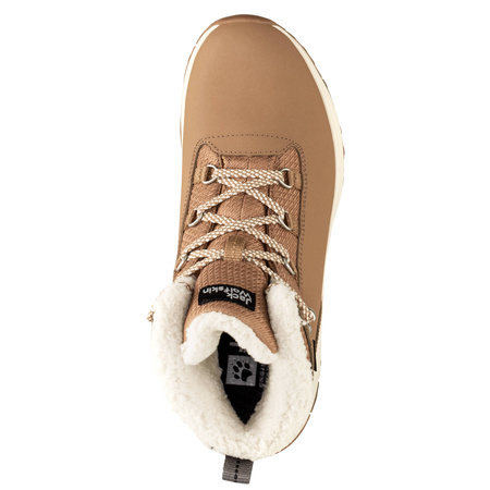 Buty damskie zimowe Jack Wolfskin EVERQUEST TEXAPORE MID W chipmunk outdoorowe na śnieg beżowe (4053581_5601)