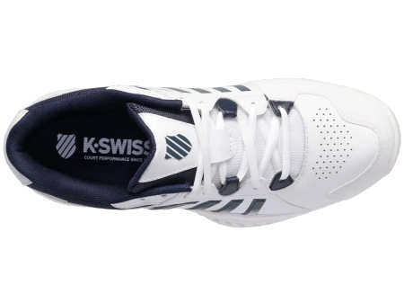 Męskie sneakersy K-Swiss RECEIVER V WHITE/PEACOAT/SILVER-M (07393-177-M)