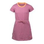 Suknia bawełniana dziecięca dla dziewczynki Trollkids Girls Noresund Dress orchid/peach (398-226)