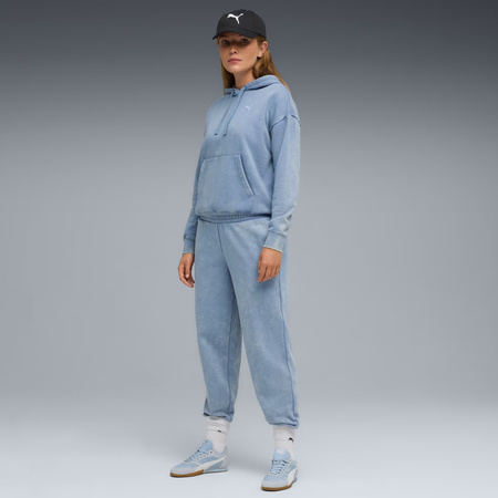 Spodnie damskie Puma ESS Elevated Comfort Wash Sweatpants niebieskie (688104 34)