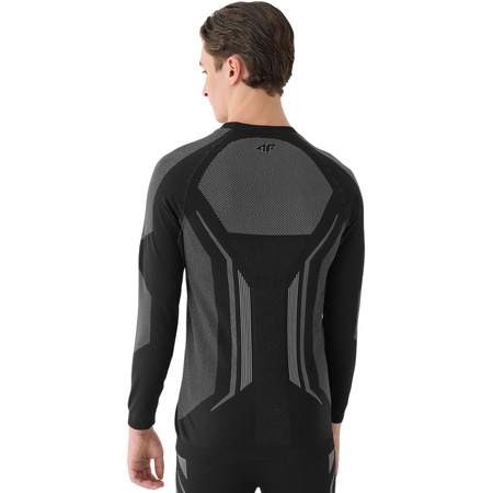 Koszulka termoaktywna męska 4F M165 głęboka czerń (4FWAW24USEAM165 20S)