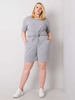 Szare szorty plus size z bawełny (RV-SN-6336.04)