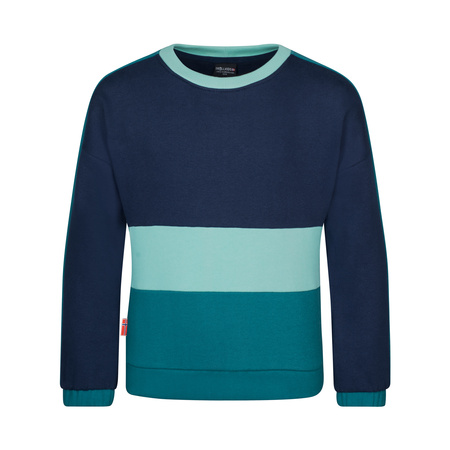 Bluza dziecięca dla dziewczynki Trollkids Girls Verdal Sweatshirt navy/teal/aqua (568-332)