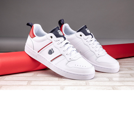 Buty sportowe męskie K-Swiss LOZAN MATCH LTH białe tenisówki skórzane (08903-119-M)