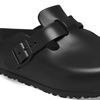 Chodaki damskie Birkenstock Boston Essentials EVA Black medyczne klapki narrow wąskie (0127103)