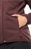 Wyprzedaż - Kurtka przejściowa z kapturem damska Jack Wolfskin Windhain Hoody W softshell czerwona (1307481_2866)